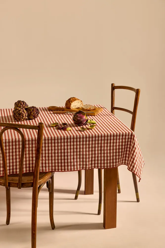 Linge de table textile - Nappe vichy en lin et coton - LES PENSIONNAIRES