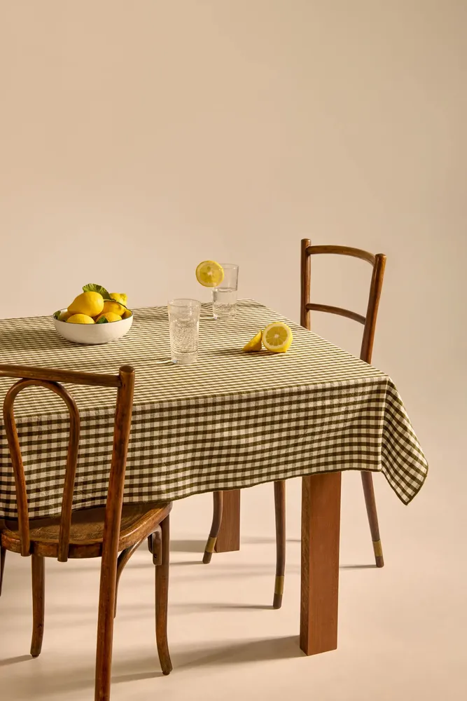 Linge de table textile - Nappe vichy en lin et coton - LES PENSIONNAIRES