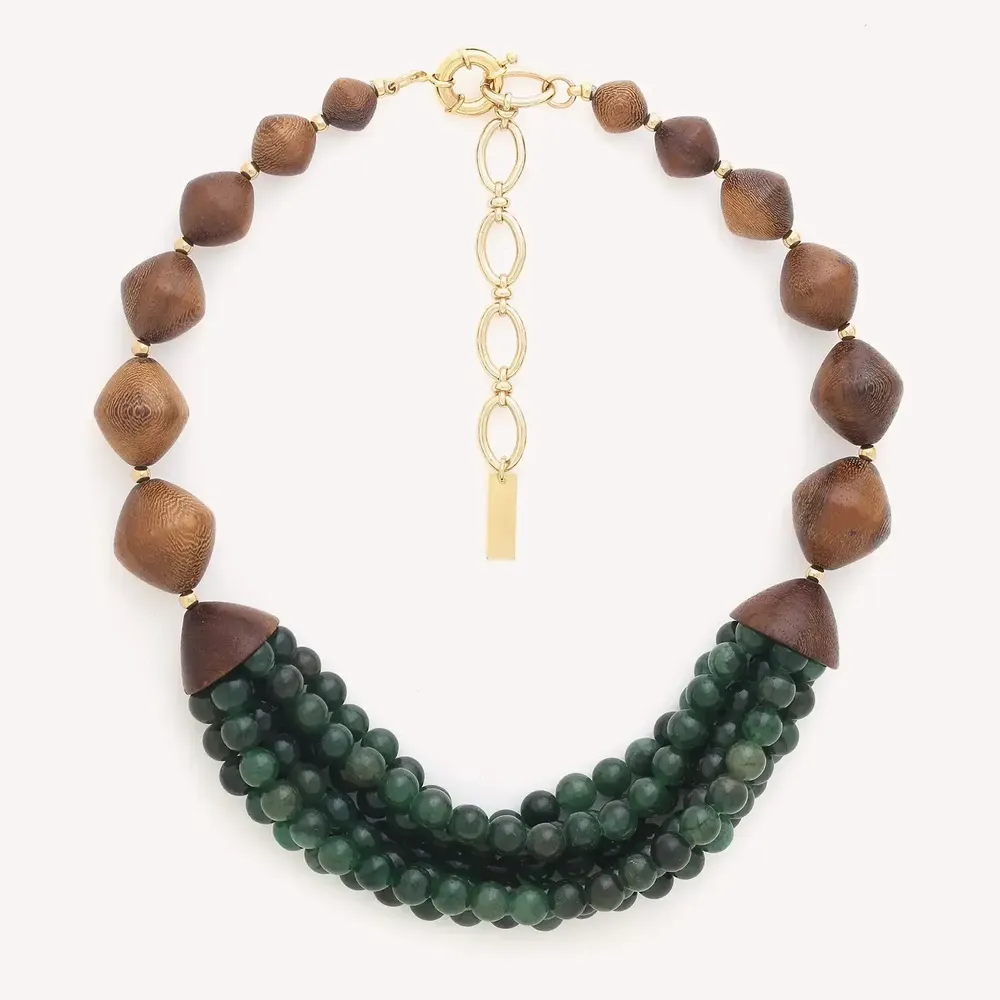 Jewelry - Multirows aventurine necklace - Aventurine - NATURE BIJOUX