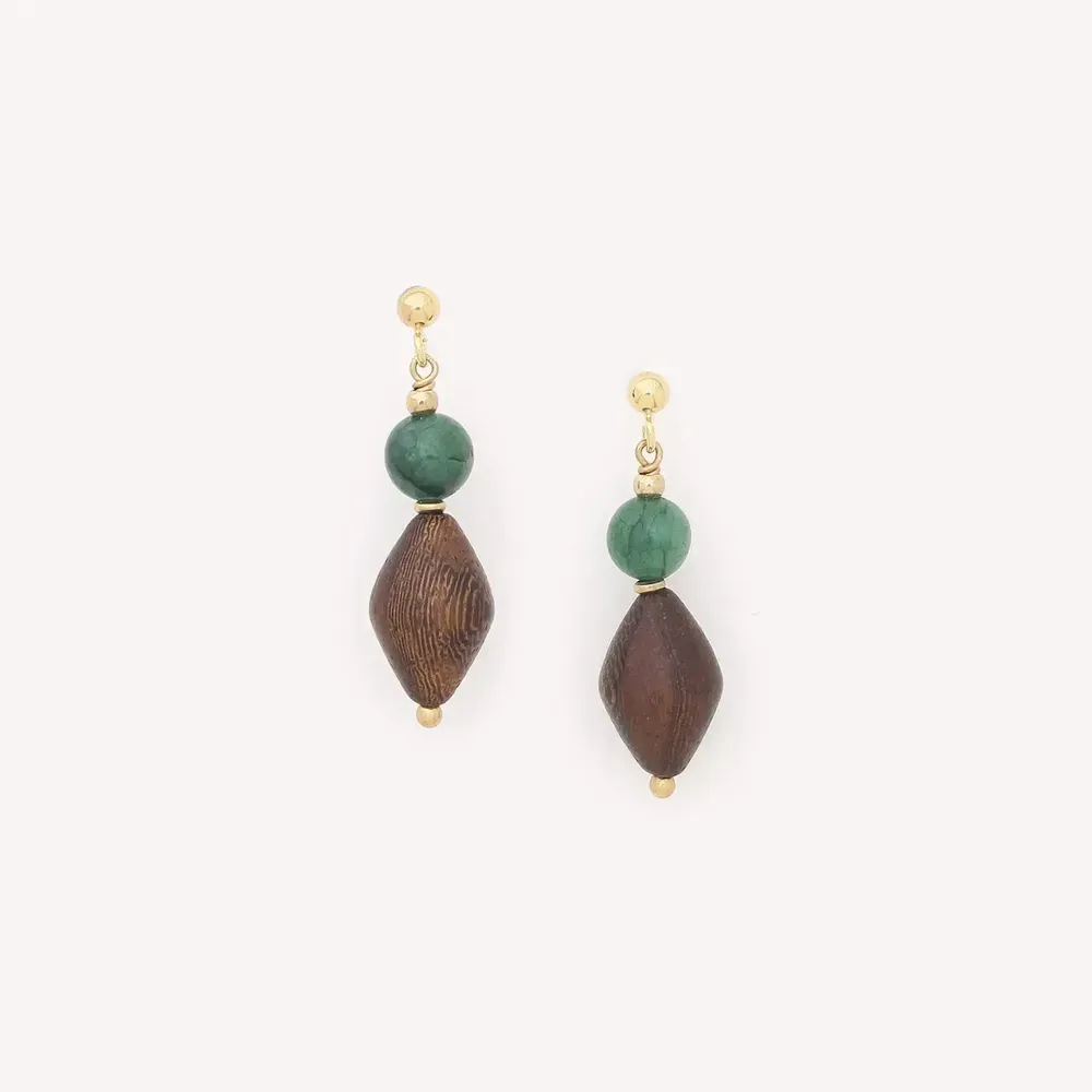 Jewelry - Small post earrings - Aventurine - NATURE BIJOUX