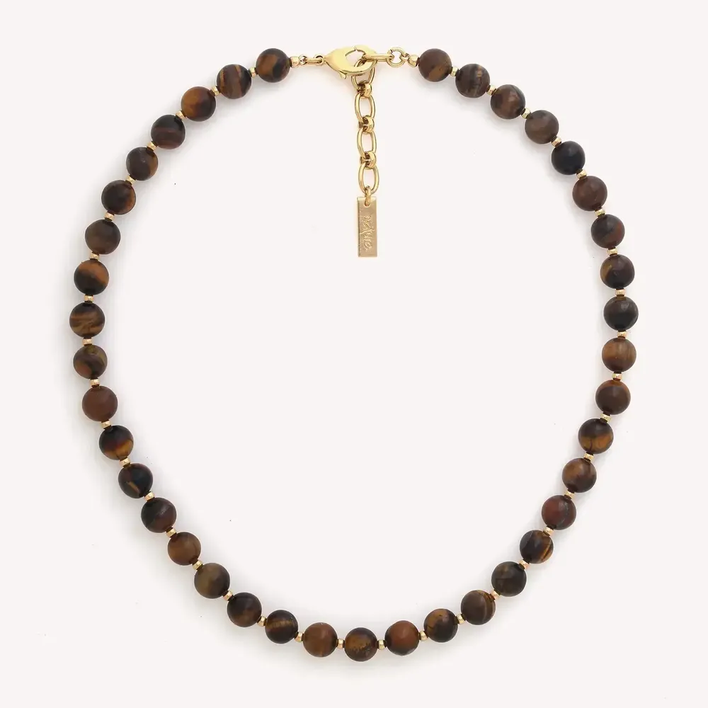 Jewelry - Tiger eyes short necklace - Jaguar - NATURE BIJOUX