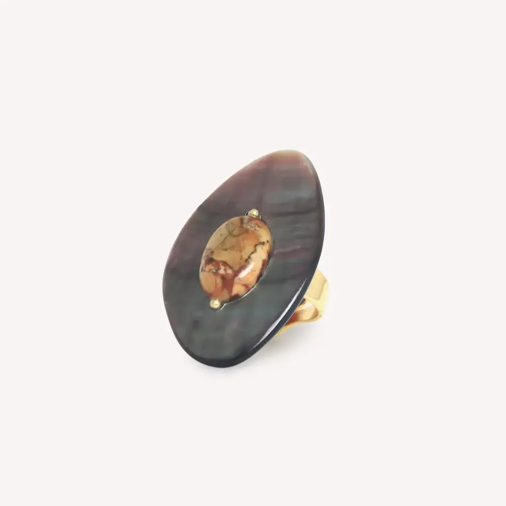 Jewelry - Adjustable oval ring - L'ile Rousse - NATURE BIJOUX