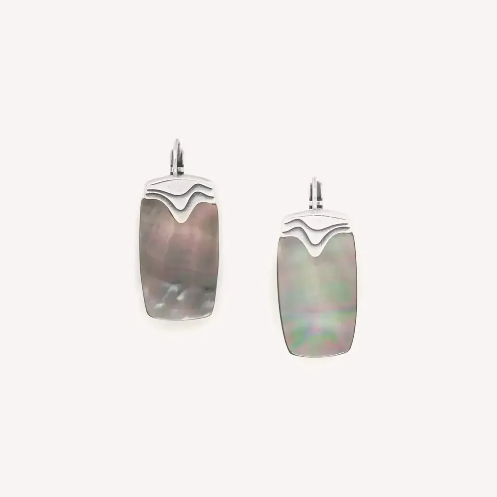 Bijoux - Boucles d'oreilles dorneuses rectangle - Mindoro - NATURE BIJOUX