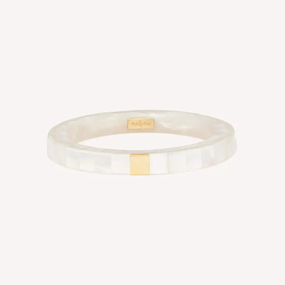 Jewelry - White MOP rigid bracelet - San Lazzaro - NATURE BIJOUX