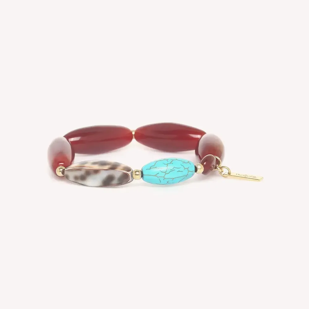Jewelry - Oval agate stretch bracelet - Surabaya - NATURE BIJOUX