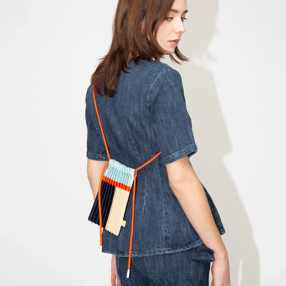 Bags and totes - Pleated Mini Bag | Blue - MULTITUDES