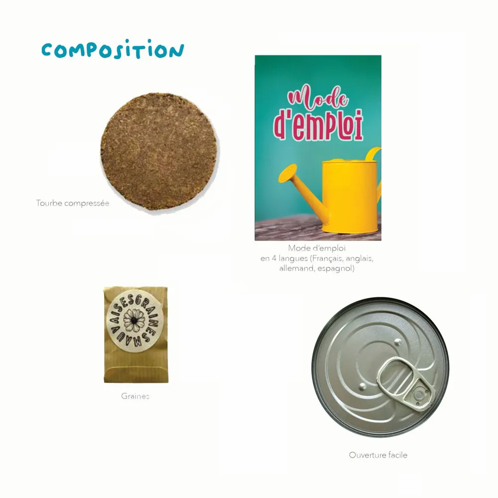 Gifts - Sowing kit\" Seeds of luck\” Made in France - MAUVAISES GRAINES
