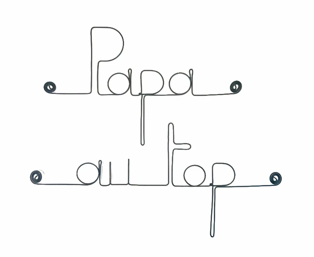 Objets de décoration - Décoration Murale en Fil de Fer "Papa au top" - à punaiser - BIJOUX DE MUR