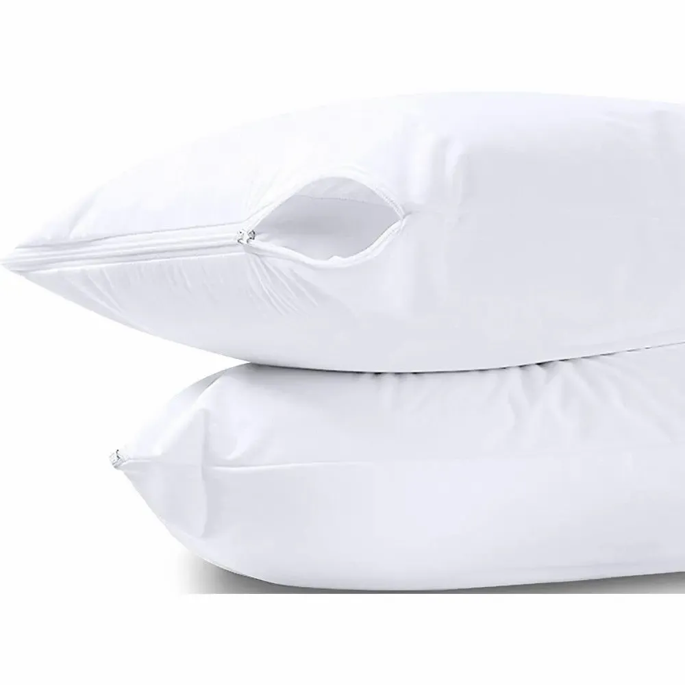 Linge de lit - Lot de 2 Protege Taies Flanelle 100% Coton 65 x 65 cm - COTON PUR