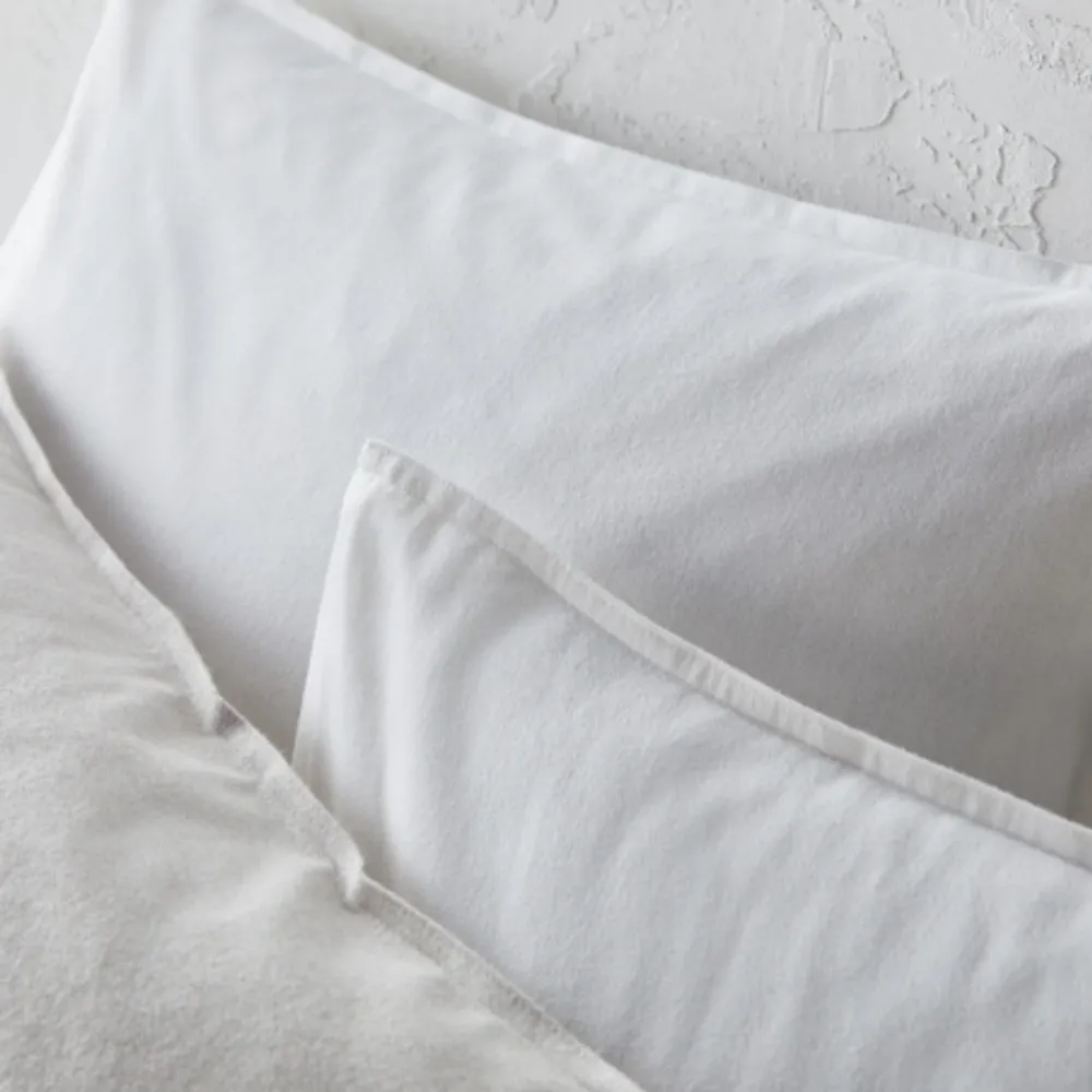Linge de lit - Lot de 2 Protege Taies Flanelle 100% Coton 65 x 65 cm - COTON PUR