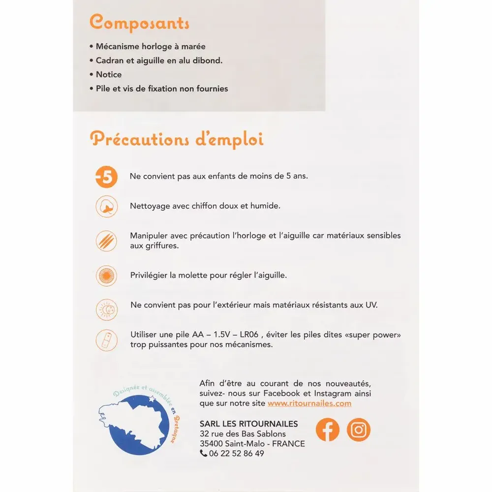 Horloges - Horloge temps Michel - LES RITOURNAILES