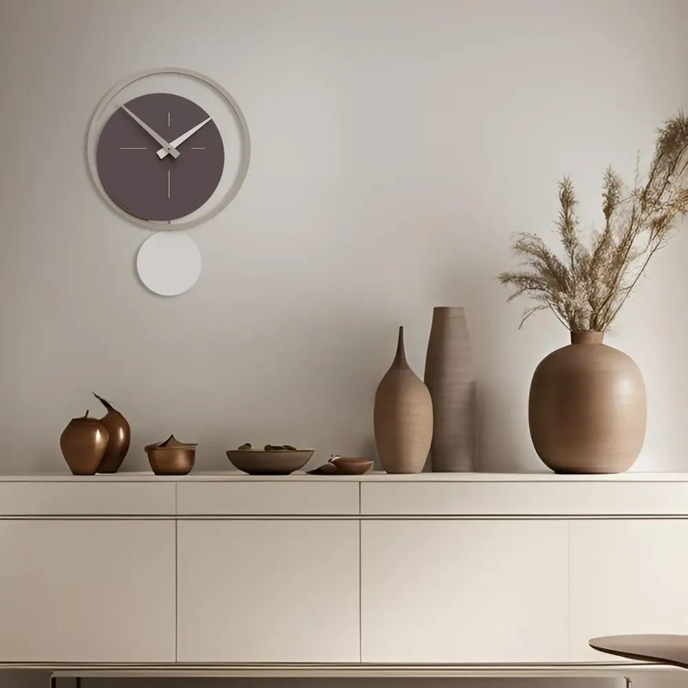 Clocks - ECLIPSE – Wall Clock with Pendulum | 36.5 × 51 cm - CALLEADESIGN