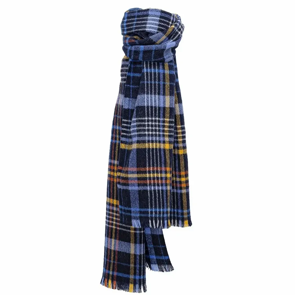Scarves - LARGO marine acrylic and wool scarf - MONSIEUR CHARLI
