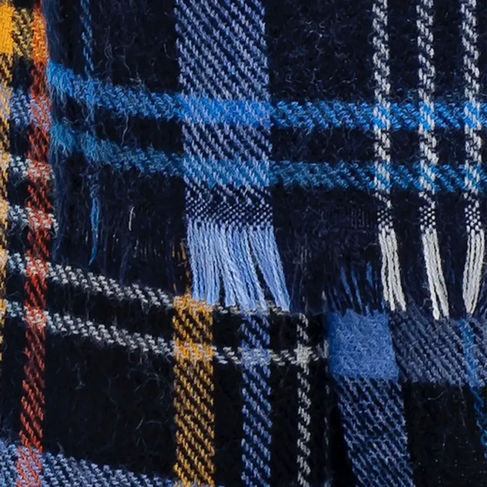 Scarves - LARGO marine acrylic and wool scarf - MONSIEUR CHARLI