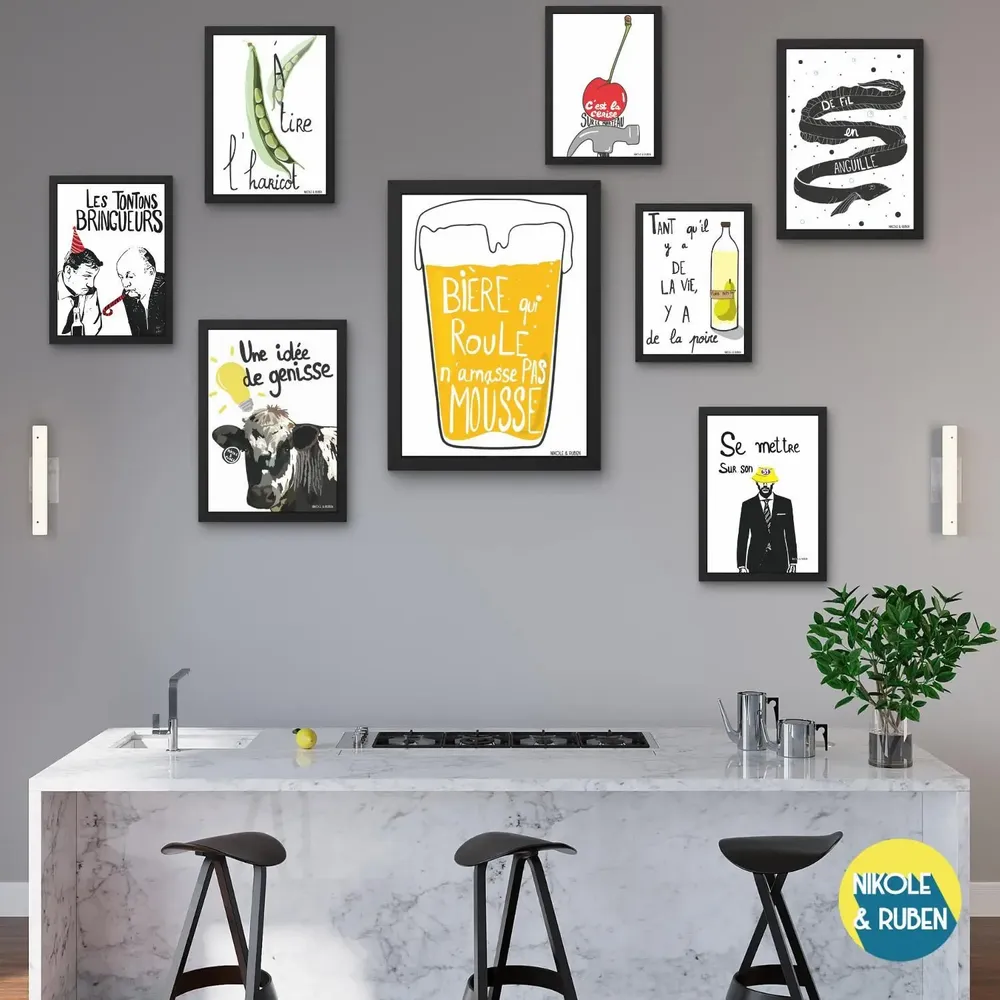 Affiches - Bière qui roule n'amasse pas mousse - NIKOLE & RUBEN