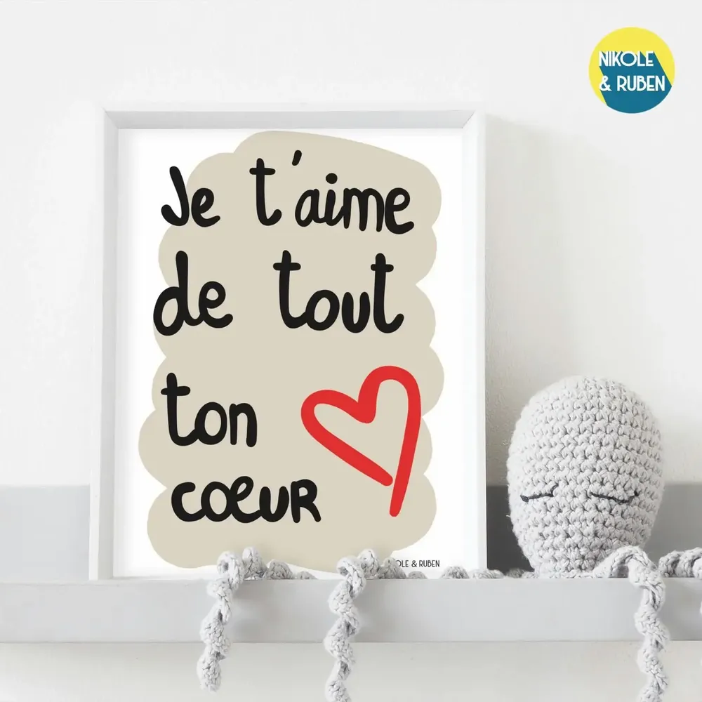 Affiches - Je t'aime de tout ton cœur - NIKOLE & RUBEN