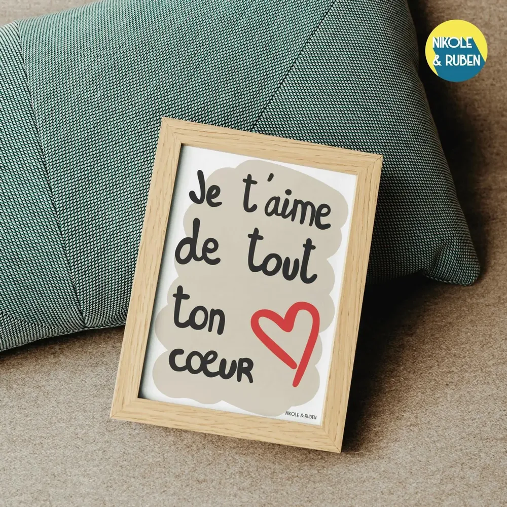 Affiches - Je t'aime de tout ton cœur - NIKOLE & RUBEN