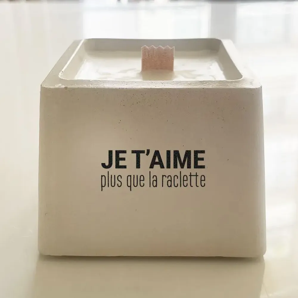 Objets personnalisables - Bougie en béton à message - TOUT EST DIT