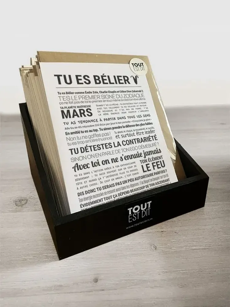 Carterie - Cartes A5 - TOUT EST DIT