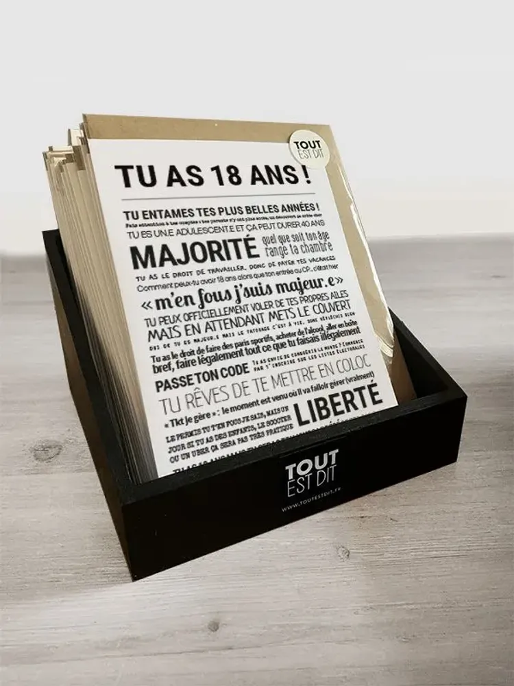 Carterie - Cartes A5 - TOUT EST DIT
