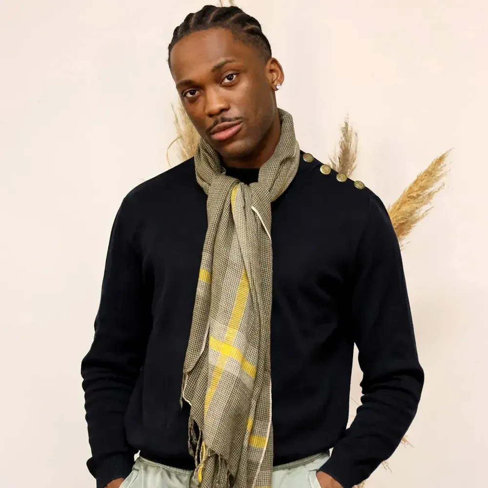 Foulards et écharpes - Echarpe en laine MAXENCE olive - MONSIEUR CHARLI