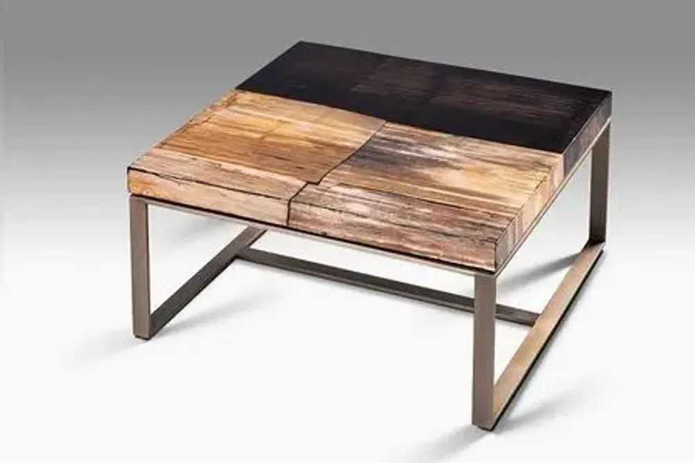 Tables basses - TABLE BASSE 'MANAMA' BOIS PETRIFIE/RESINE - FANCY