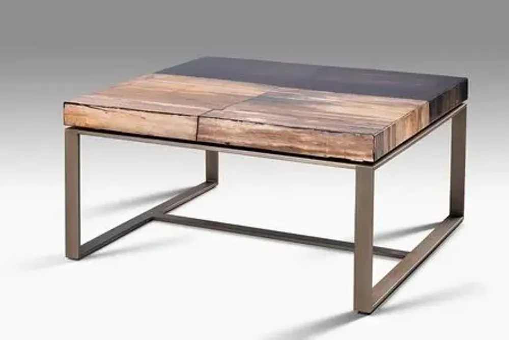 Tables basses - TABLE BASSE 'MANAMA' BOIS PETRIFIE/RESINE - FANCY