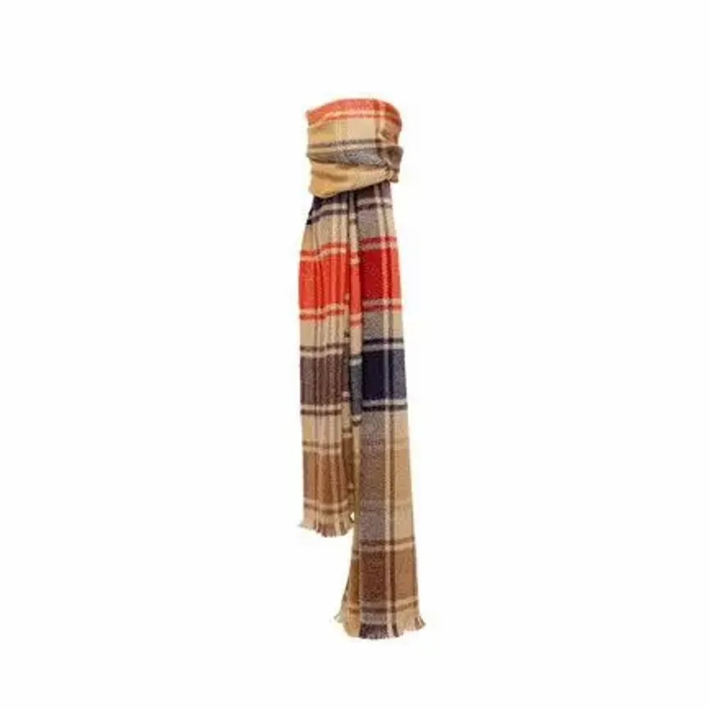 Scarves - LARGO beige acrylic and wool scarf - MONSIEUR CHARLI
