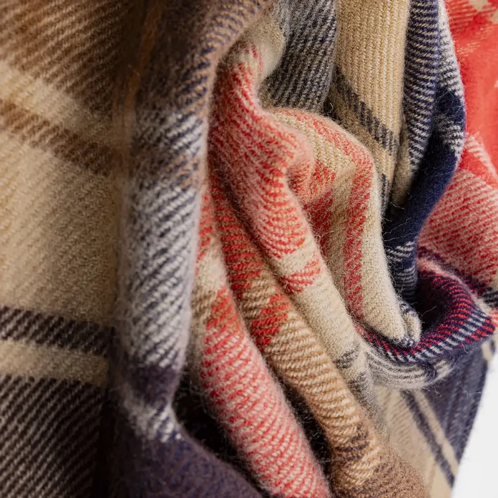 Scarves - LARGO beige acrylic and wool scarf - MONSIEUR CHARLI