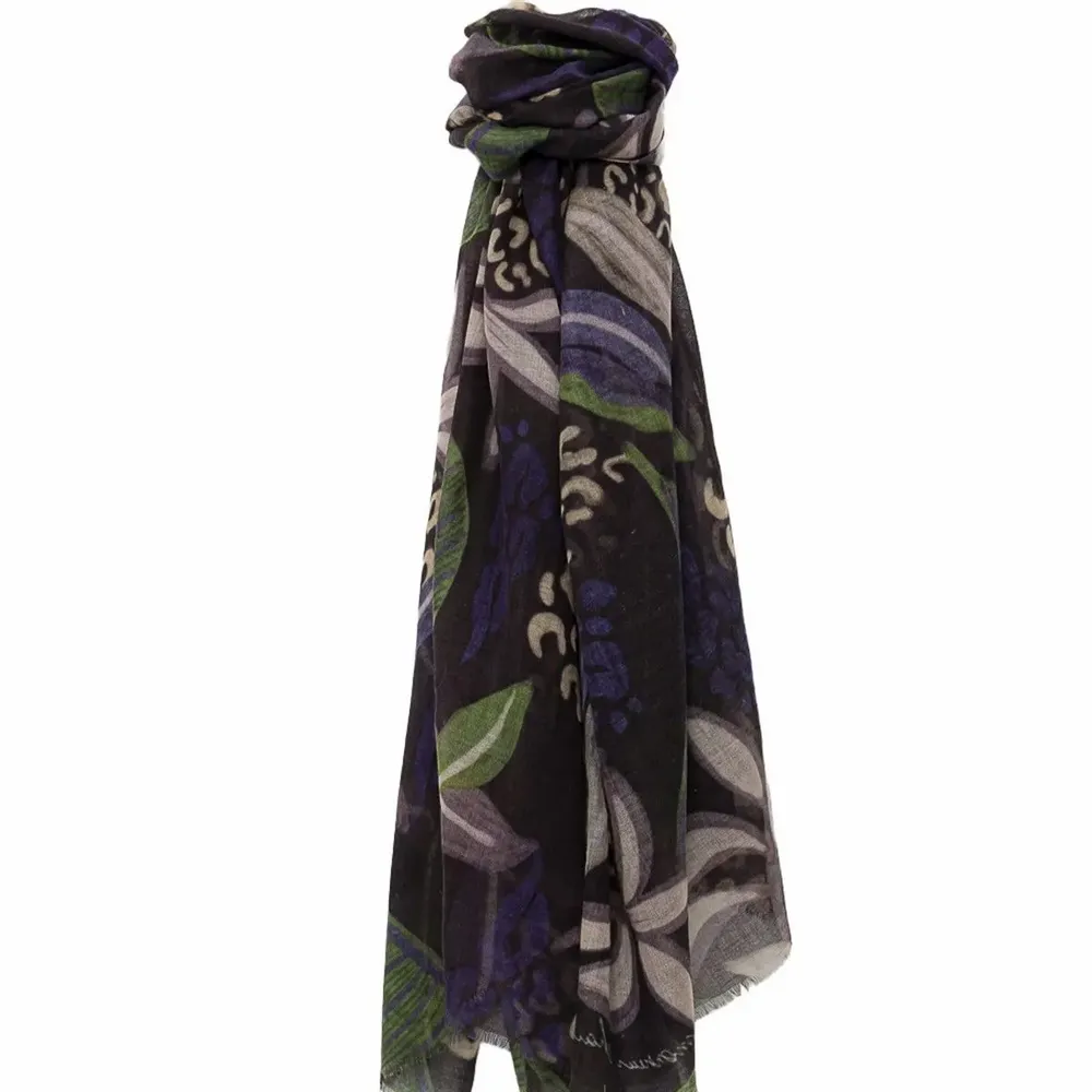 Scarves - PRODIGE black wool and modal scarf - MONSIEUR CHARLI
