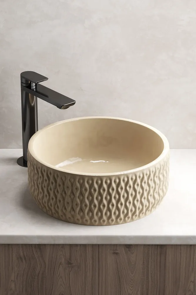 Spa - BEEHIVE - 3D ceramic printed wash basin - KERAMIK