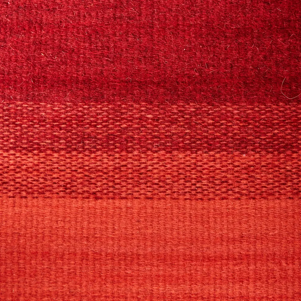 Rugs - Pedal Loom Rug in Gradient Red Wool - HUAKAL