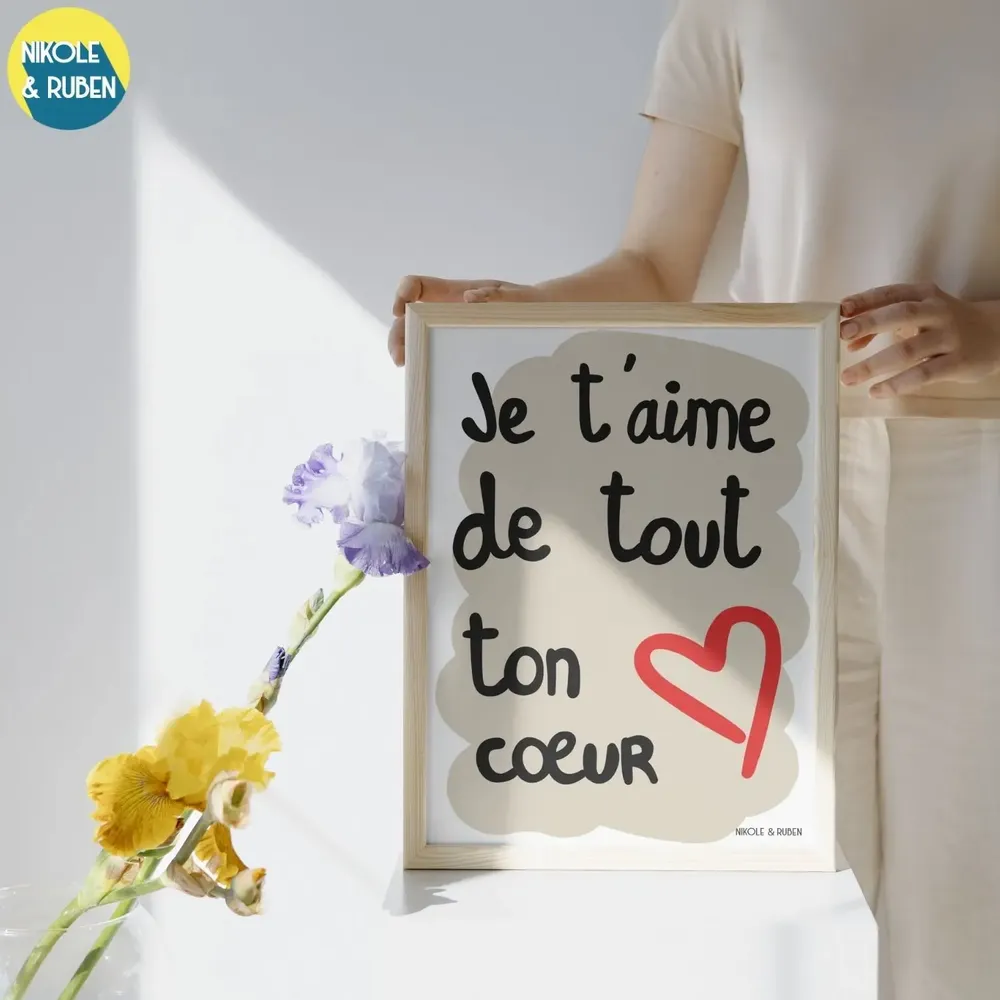 Poster - Je t'aime de tout ton cœur - NIKOLE & RUBEN