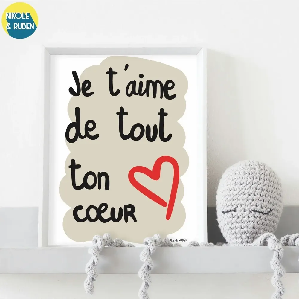 Poster - Je t'aime de tout ton cœur - NIKOLE & RUBEN