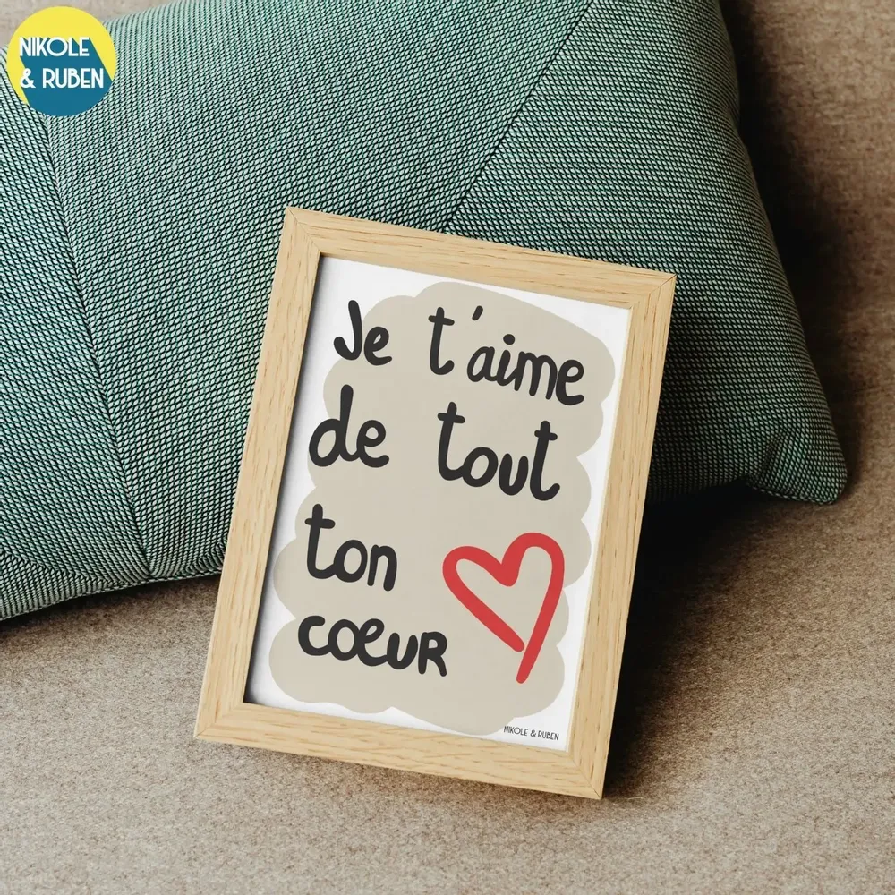 Poster - Je t'aime de tout ton cœur - NIKOLE & RUBEN