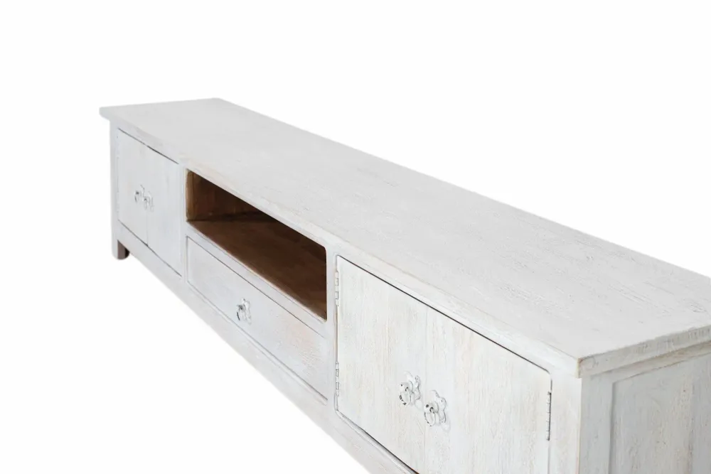 TV stands - TV cabinet in aged white mango wood - GINER Y COLOMER
