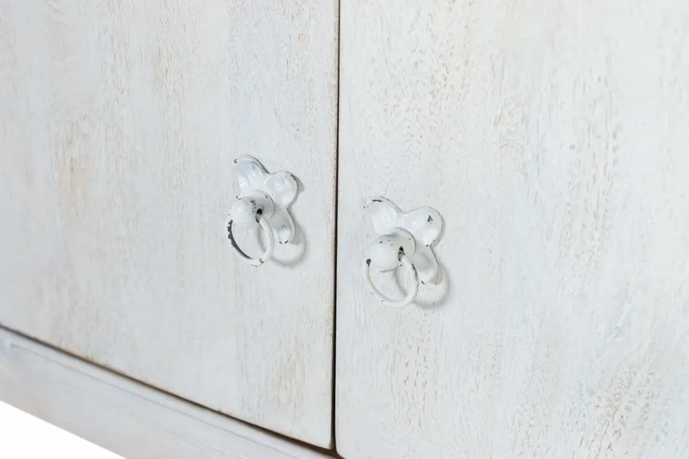 TV stands - TV cabinet in aged white mango wood - GINER Y COLOMER