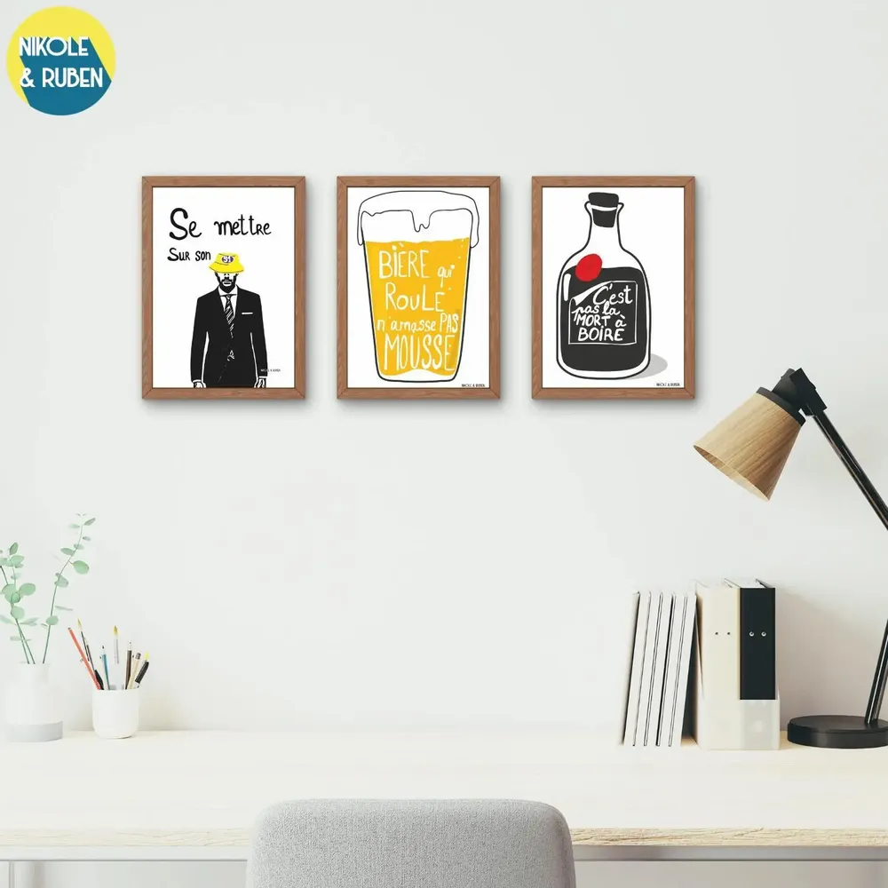 Poster - Beer that rolls does not accumulate foam - NIKOLE & RUBEN