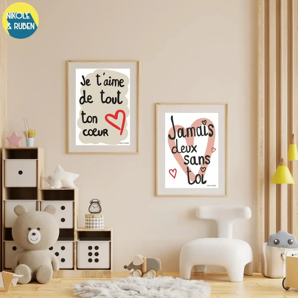 Poster - Je t'aime de tout ton cœur - NIKOLE & RUBEN