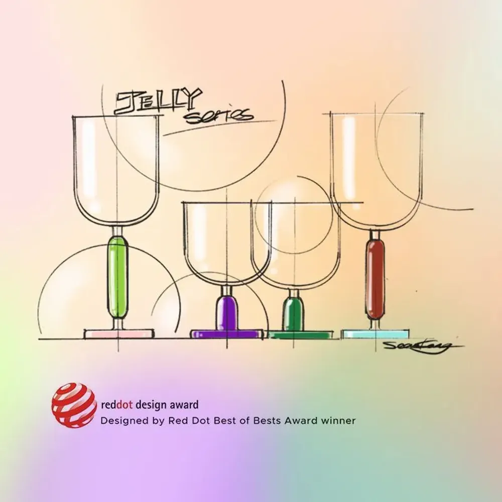 Glass - Jelly Collection Crystal Drinking Glasses - MU16
