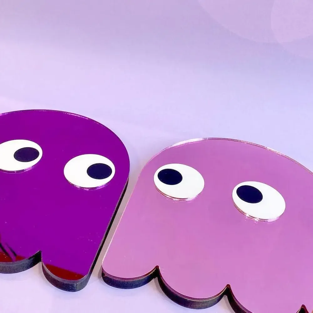Autres décorations murales - Set Miroirs Jeu – fantômes brillants et déco murale ludique - LA MISÉTO