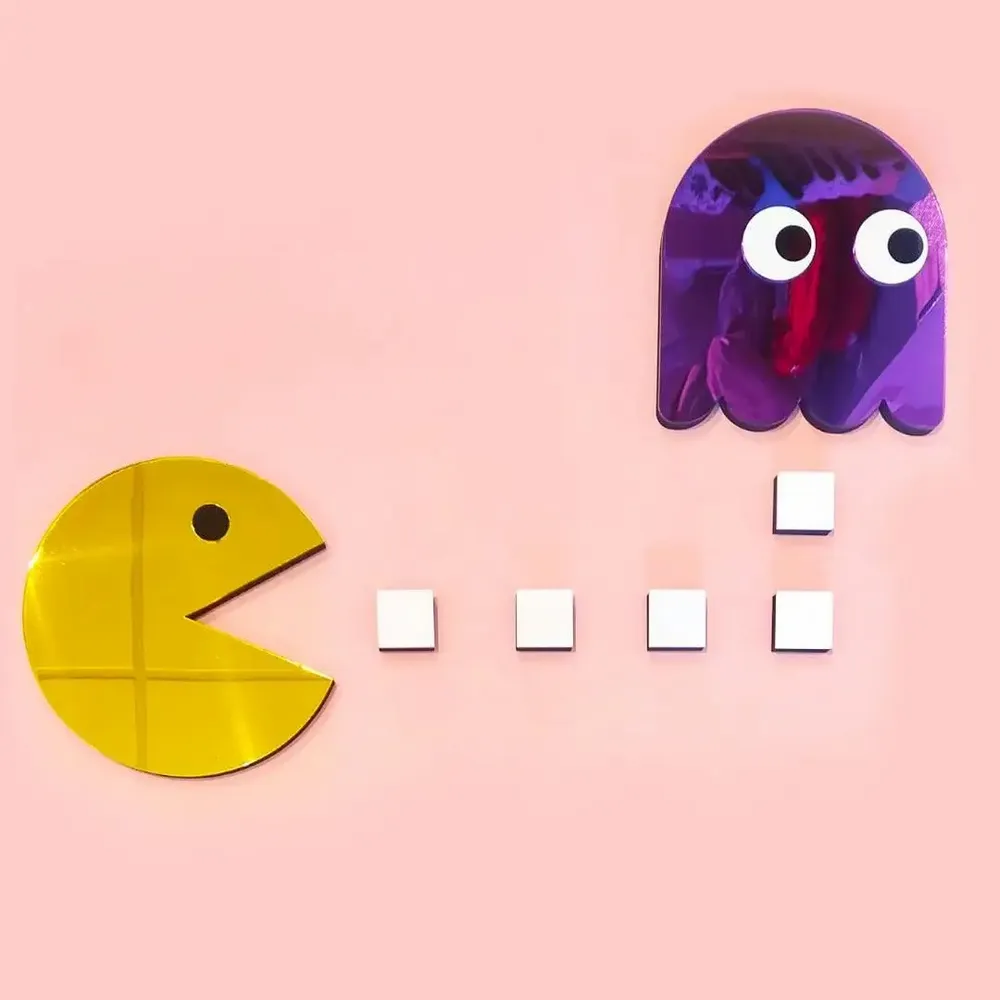 Autres décorations murales - Set Miroirs Jeu – fantômes brillants et déco murale ludique - LA MISÉTO