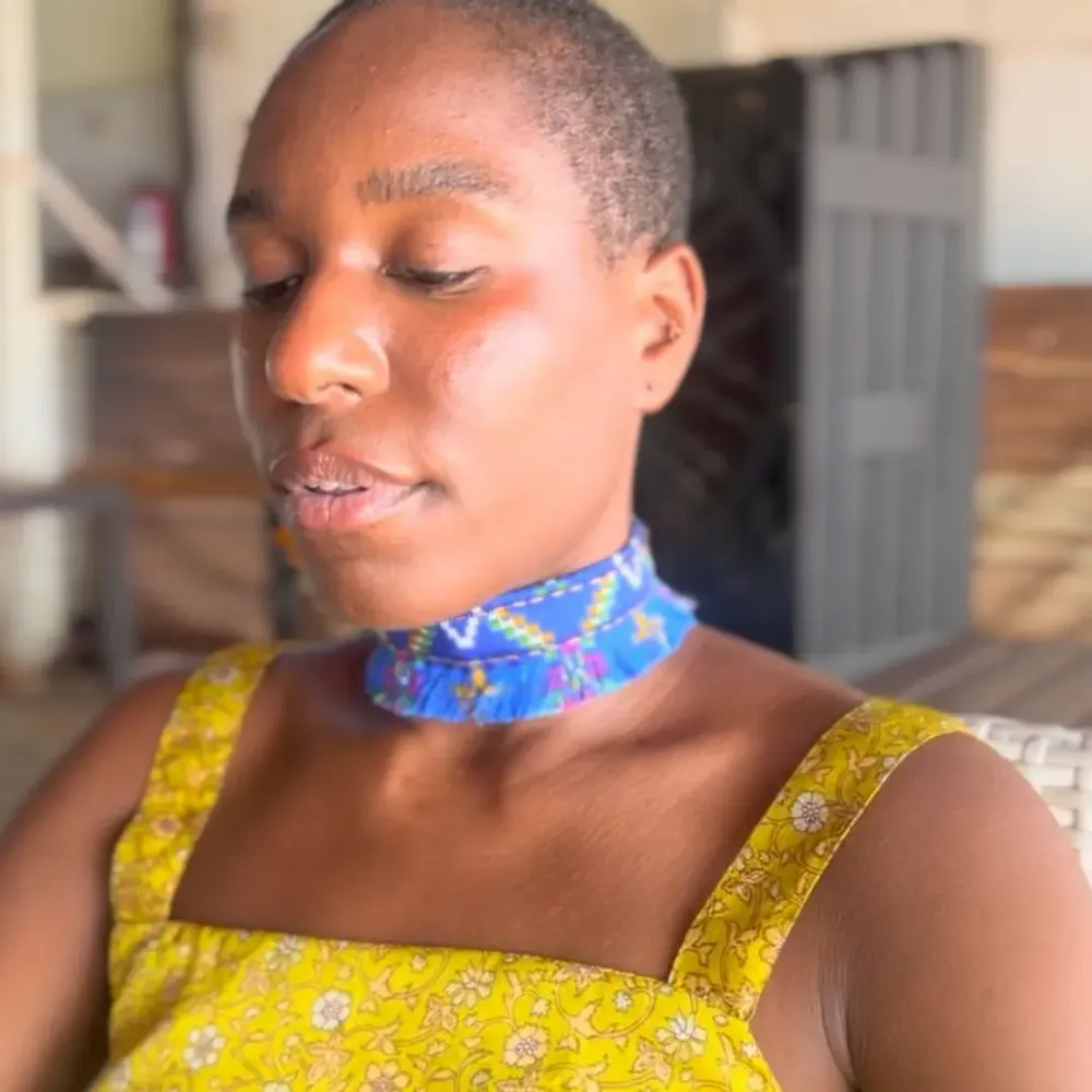 Jewelry - Upcycled fabric choker necklaces with fringes - I WAS A SARI