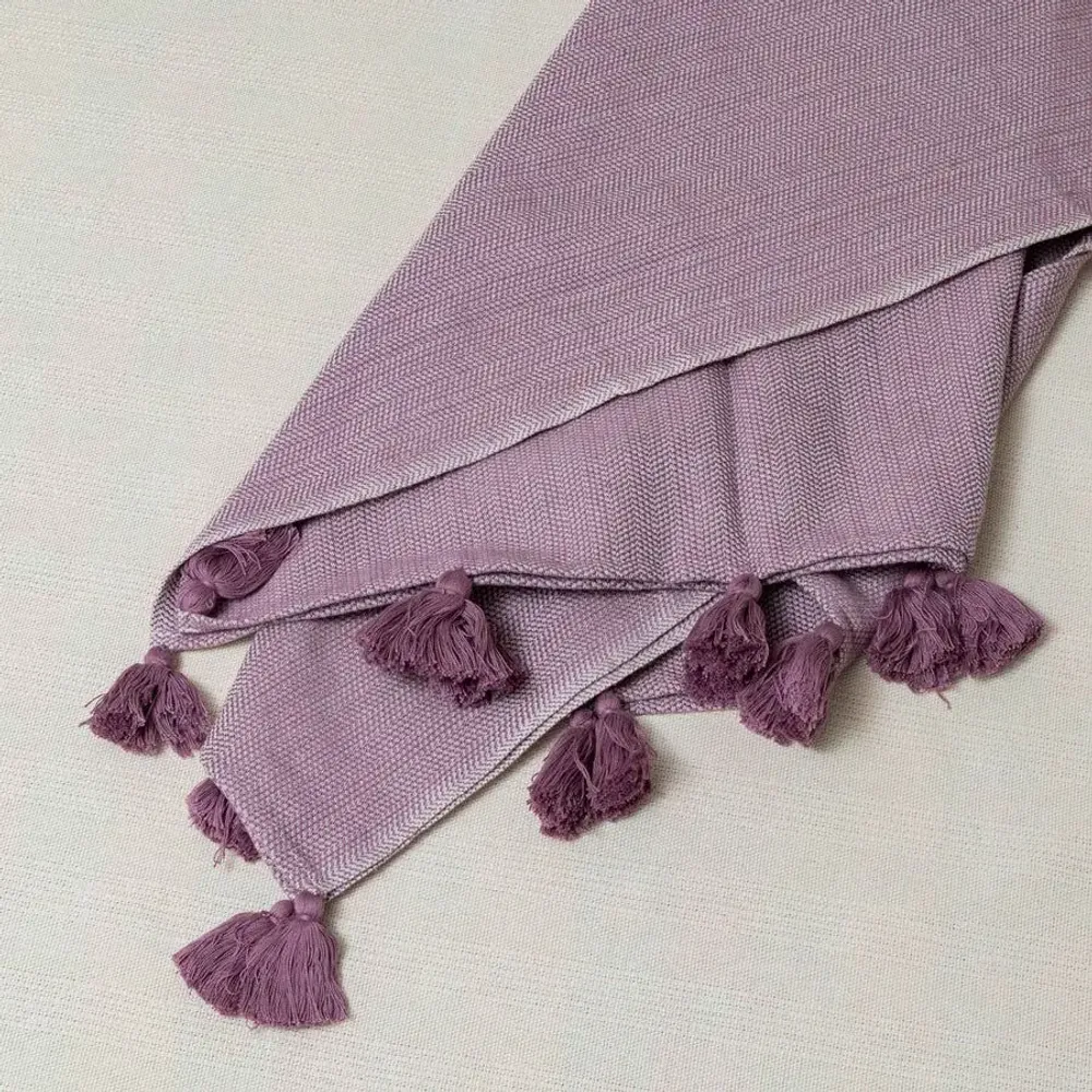 Throw blankets - Handwoven Throw with stripes - HUAKAL