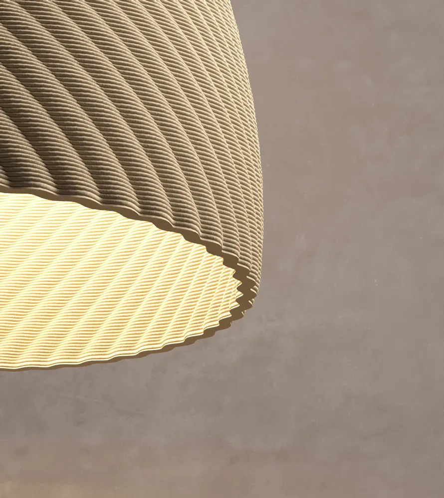 Objets de décoration - DUNE - Lampe suspendue imprimée en 3D en céramique - KERAMIK