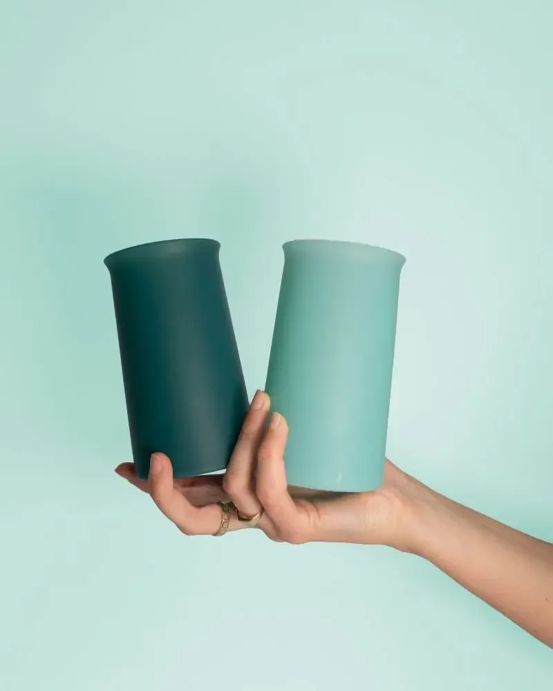 Outdoor pools - STEGG - silicone unbreakable highball glasses - PORTER GREEN