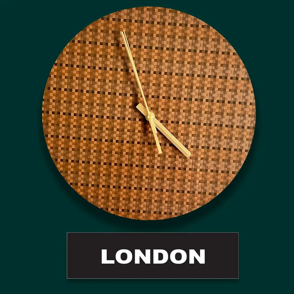 Aménagements pour bureau - L'horloge MusicCloth® tourne dans le sens inverse - REHYPHEN