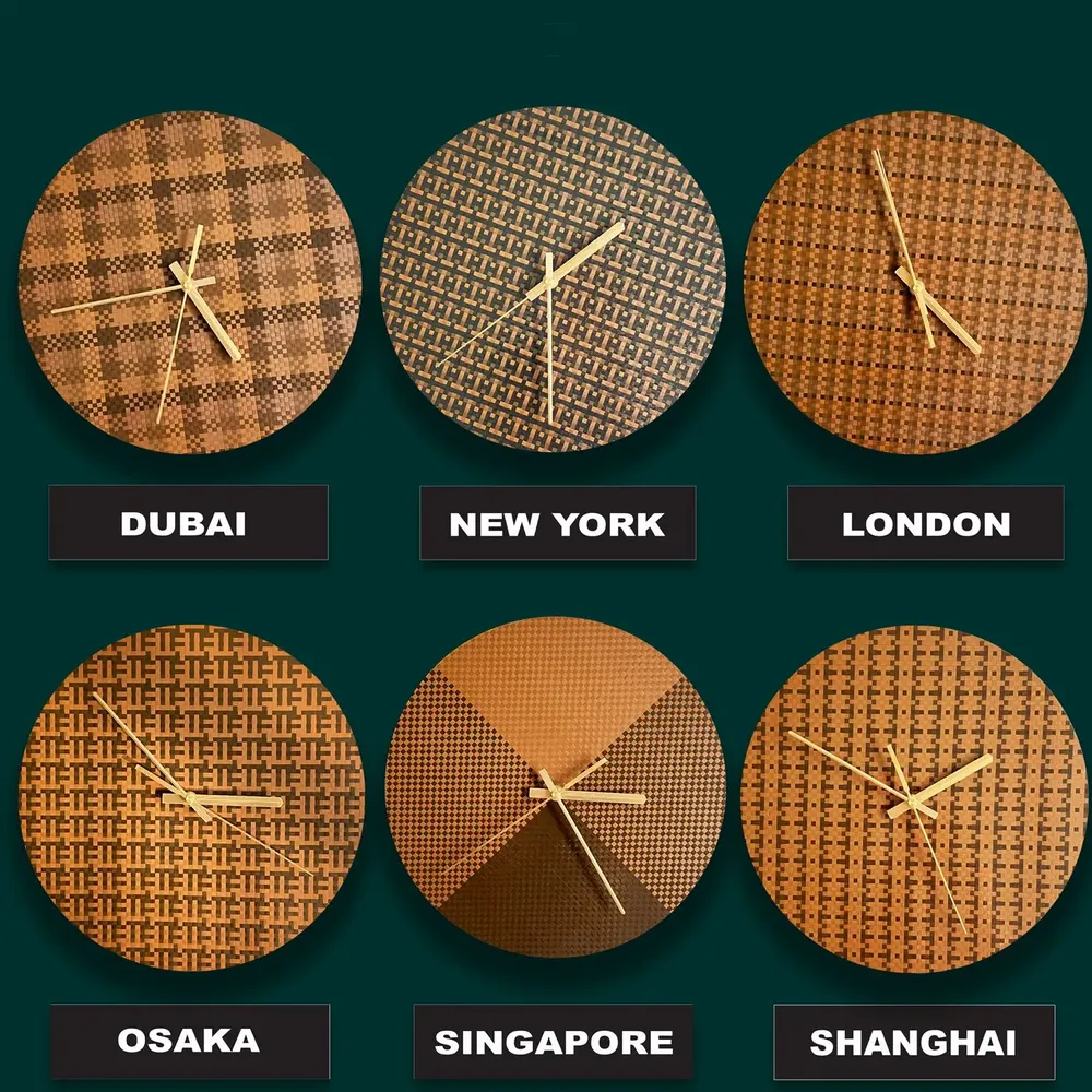 Aménagements pour bureau - L'horloge MusicCloth® tourne dans le sens inverse - REHYPHEN