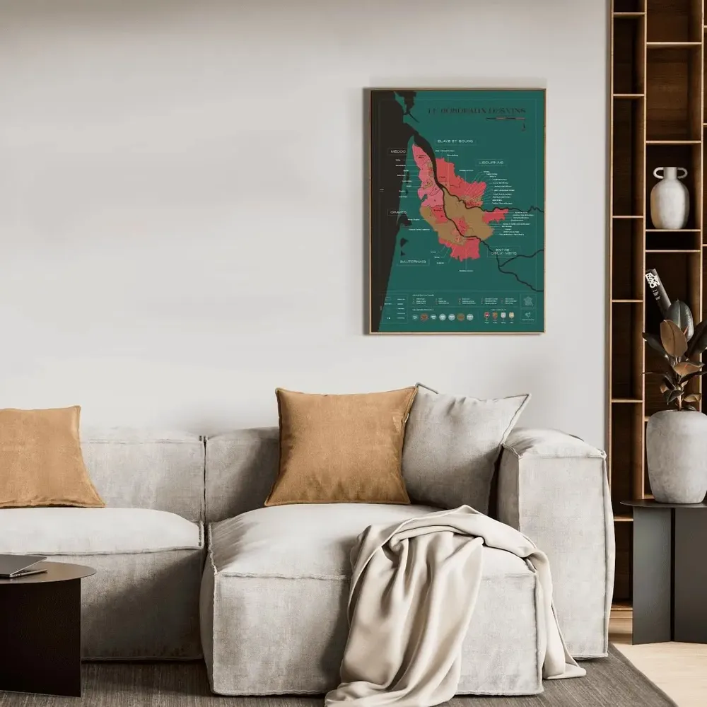 Objets de décoration - Carte du vin à gratter - Bordeaux - 1020 DÉGUSTATIONS