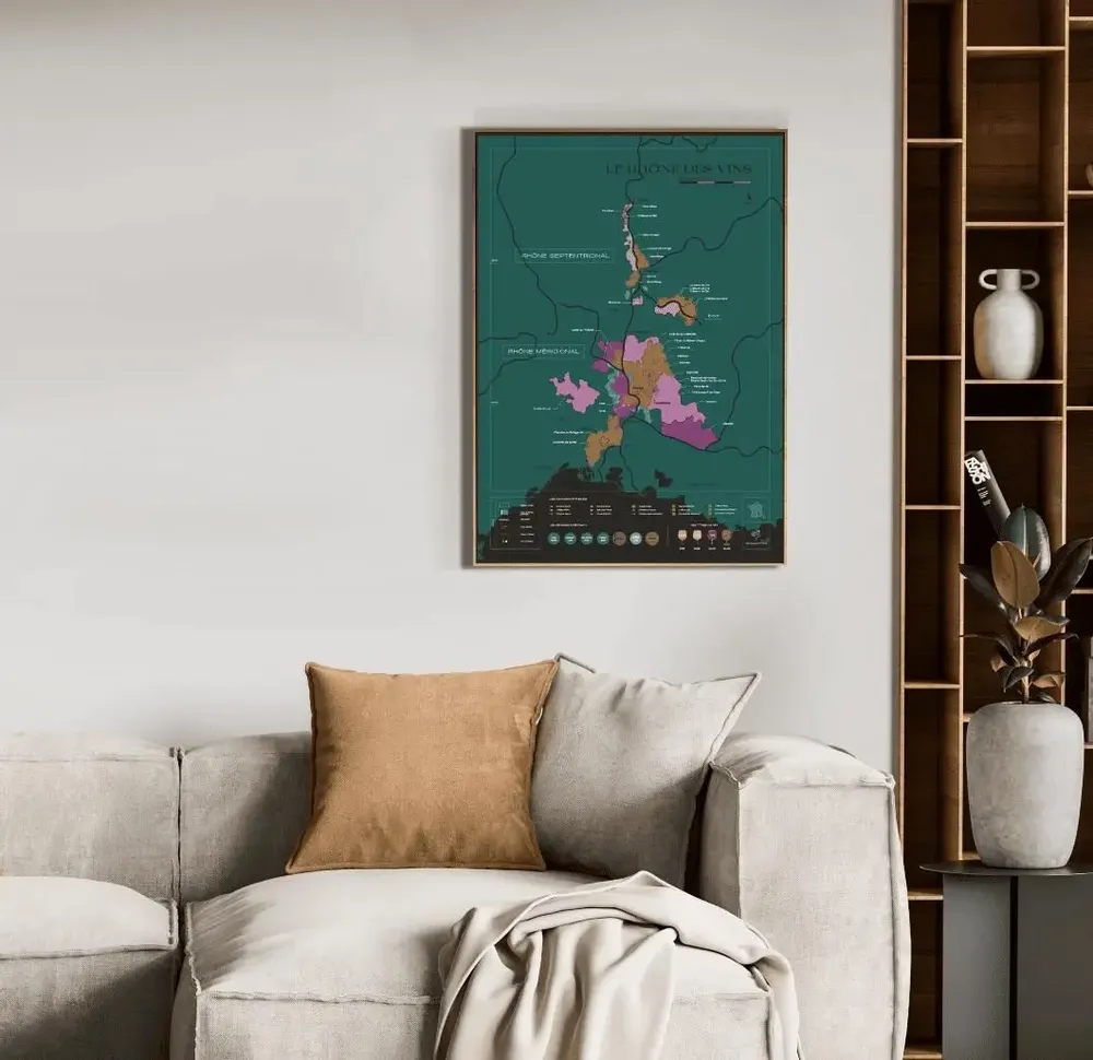 Objets de décoration - Carte du vin à gratter - Rhône - 1020 DÉGUSTATIONS